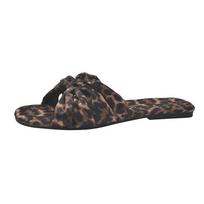Nauji Europos ir Amerikos Moteriški Batai Kaspinas Leopardinis Raštas Laisvalaikio Plokščiapadžiai Šlepetės Paplūdimio Sandalai Moteriškos Šlepetės Zapatos Mujer 42 šokoladas