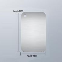 Daugiafunkcinė dvipusė stora nerūdijančio plieno virtuvės pjaustymo lenta Food Grade Stainless Steel white
