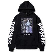 Berserk Guts Džemperiai su gobtuvu Moterims Vyrams ilgomis rankovėmis su gobtuvu Unisex Šaunus kasdienis gatvės drabužis Gatvės mada Puloveris Drabužiai 2XL gray