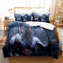 Game Baldur's Gate 3 Bedding Set Single Twin Full Queen King Size Bed Set Adult Boys Bedroom Duvet cover Sets Anime EU single(135x200cm) blue