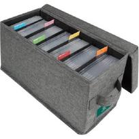 CD Storage Box with Lid, Practical Case Holder Organizer with CD-1 Pack gray