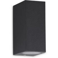 Lauko šviestuvas G.LUX GH-908-X2-K-BL, 2xGU10, sieninis, IP44, juodos sp., 92x68x150 mm