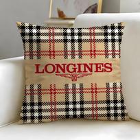 classic luxury watch brand Longines Cushion Cover Soft  EasyWash Pillow Case  Versatile for Couch Bed Travel and Office 30X30cm gray