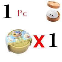Giant Squishies Dumpling Bun Toy With Bamboo Steamer Soft Tpr Dough Ball Decompression Fidget Toy Funny Creative Gift white