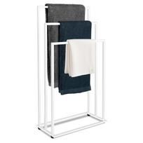 Tire 3-arm towel rack, white