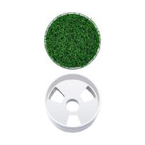 Artificial Grass Golf Putting Cup Cover Set for Daily Use, Round Cup Insert with Removable Cap and 3-Hole Bottom Frame black