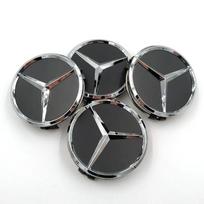 4pcs Mercedes Benz Wheel Center Caps for Mercedes Benz A B C D E S Class W204 W212 W176 GLC CLA GLA AMG GLS GLE GLK CLS Emblem FF1 gray