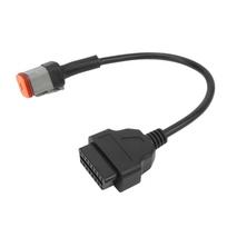 Motociklo OBD2 6 kontaktų diagnostinis adapteris Patogus kabelis Ekonomišnas degalų sąnaudos Saugiam važiavimui gray