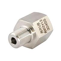 Stainless Steel Thread Adapter Reducer: M12X1.5 Internal to R1/8 BSPT External (1316) Internal thread M12X1.5 - External thread R1/8