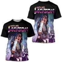 Michael Jackson King of Pop 3D T Shirt Pop Music Graphic Tee Unisex New S-5XL XXXL gray