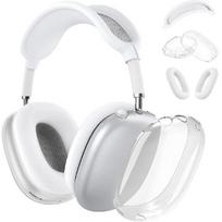 Case Cover for AirPods Max, Anti-Scratch Soft Silicone with Gold Heart Pattern Ear Cups Case Cover/Ear Pad Cover/Headband Cover for Apple AirPods Max skaidri rausva spalva
