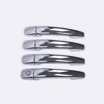 For Citroen C4-Picasso Grand C4 Picasso 2006-2013 Black Carbon Fiber Chrome Car Door Handle Cover Trim Sticker Auto sidabras
