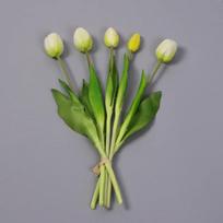 5pcs Real Touch Flower Simulation Plant Artificial Tulip Flowers Single Long Stem Bouquet 40cm Wedding Fake Flower Home Decor H gray