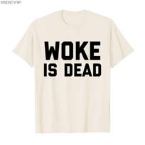Woke is Dead Meme T-shirt Men Women 100% Cotton T Shirts Short Sleeve Tops P369 3XL black