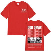 Rapper Don Omar Album Tour 2026 Merch Tshirt 100cotton Clothing Unisex Unisexs Unisexs Tshirt Y2k Popular Casual Vintage Tee M red