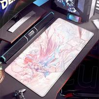 HD Printing XXL Mousepad Game Wuthering Waves Aemeath Mouse Pad Rug Desk Mat Computer Gaming PC Accessories Rubber Keyboard Mats 30cmx80cm(11.8x31.5inch) white