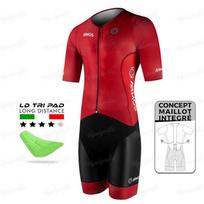 Sila New Men's Bike Mtb Triathletes Clothing Running Sports Jumpsuit Inline Skating Lycra Comfort Cycling/running/skating Suit XL red