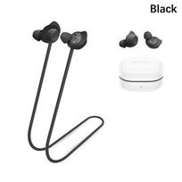 Apsaugos nuo pametimo dirželis Samsung Galaxy Buds Fe ausinėms, ausinių laikiklio virvelė, laidas, ausinių silikoninis kaklo dirželis, dirželis juoda