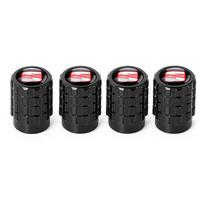 4Pcs Car Accessories Metal Alloy Tire Valve Tyre Stem Air Caps For SEAT Ibiza Leon e-Racer Formentor Cupra Ateca FR Arona Altea black