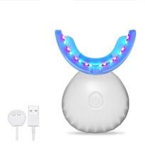 LED dantų balinimo prietaisas Nešiojama dantų balinimo mašina 3 režimai - Raudona/Mėlyna/Raudona Mėlyna šviesa Magnetinis įkrovimas white