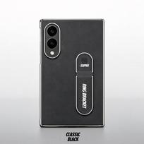 Luxury Invisible Finger Ring Holder Leather Phone Case for Samsung Galaxy Z Fold8 Fold 8 Wide Shockproof Skin Feel Slim Cover Galaxy Z Fold 8 black