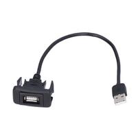 Automobilio USB prievado išvestis Lankstus prailginimo kabelis įkrovimo adapteris prietaisų skydelyje įleidžiamas juoda