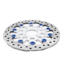 Motorcycle Floating Disc Brake Disk Universal CNC 4 Holes Caliper Disc Pads 267mm*58mm  For Dirtbike Street Scooter Bik geltona