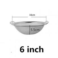 Aliejaus laikymas su kepimo alyvos sieteliu krepšelio dubuo virėjo įrankiai tinklelis alyvos nutekėjimas nerūdijančio plieno filtras tinklelis keptas aliejaus šlakas 6inch 16xH5.5cm gray