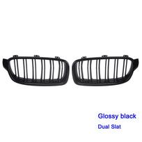 Rhyming Kidney Grille Front Bumper Racing Air Intake Grill Fit For BMW 3Series F30 F31 F35 2012- 320i 325i Chrome Gloss Black Dual black