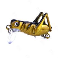 3,5 cm 3g masalas Bioninis dirbtinis svirplių žvejybos masalas 5 spalvų imitacinis žiogų žūklės jūroje masalas KC005-5 1pcs yellow