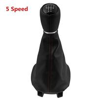 5/6 Greičių Automobilio Stiliaus Pavarų Perjungimo Rankenėlė Svirtis Shifter'io Apsauginis Dangtelis Case Apykaklė Seat Leon 1 MK1 Toledo II MK2 1998-2005 6 Speed black
