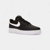Nike Air Force 1 Low '07 Black White Pebbled Leather 44.5 juoda