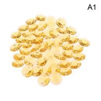 50 vnt. 14 mm, 2 skylutės, krištolinio stiklo aštuonkampiai karoliukai, prizmės, užuolaidų, sietynų dalys, pakabukas, stiklinis laisvas karoliukas, pasidaryk pats papuošalų dekoras gray