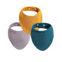 3PCS/5PCS Muslin Bibs Baby Face Towel Wash Cloth Drooling Bibs Toddlers Neck Scarf Baby Stuff beige