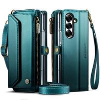 For Samsung Galaxy Z Fold 7 Case with S Pen Holder RFID Blocking Wallet PU Leather Flip Cover Women Card Holder Zipper Strap For Galaxy Z Fold 7