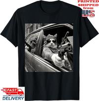 Funny Vintage Gangster Cat Meme Cat Dad Women Graphic Tee  T-Shirt, Unisex Tee Unisex T-Shirt 5XL įvairiaspalvis