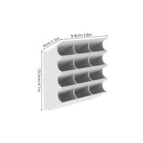Clipper Blade Holder 12-Slots Brown Compact Razor Storage Box for Bathroom Barber Beard Razor Haircut Blade Organizer ruda