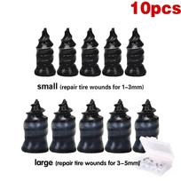 21-10PCS Tire Repair Nail Self-Tapping Screw Plastic Nail Soft Rubber Screw Suitable For Car Motorcycle Tire Puncture Repair black