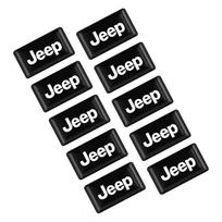 Nauji 10 vnt. 3D automobilio stiliaus epoksidiniai emblemos ženkleliai lipdukai Jeep Wrangler Grand Cherokee Compass Renegade Cherokee Gladiator black