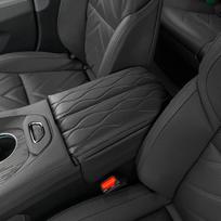Zeekr 001 Armrest Box Pad: Raised Central Console Storage, Leather Modification, Phone Holder. Black black