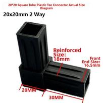 1Pcs 20/25/30mm Square Pipe Fitting 2/3/4/5-Way X-L-T Shape Plastic Pipe Connector Six Way Channel ABS Plastic