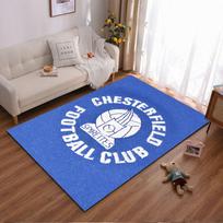 Chesterfield FC Logo Carpet suitable as a non-slip mat for the living room or bedroom sofa 40x60cm( 15x23in ) gray