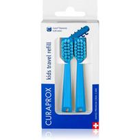 Curaprox Kids Travel refill atsarginės galvutės dantų šepetėliui Blue 2 vnt.