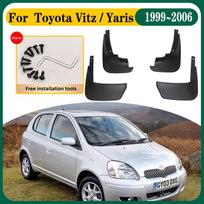 4 vnt. automobilio purvasaugiai, skirti Toyota Vitz Yaris Echo XP10 1999-2006 Apsauginiai purvasaugiai Priekiniai galiniai sparnai gray