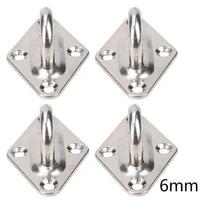 304 Nerūdijančio plieno lubų tvirtinimo kabliukas, tvirtas tvirtas inkaras, skirtas valčių jogos sūpynėms hamakams 6 mm/8 mm pilnas suvirinimas 6MM