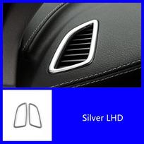 Automobilio prietaisų skydelio oro kondicionieriaus išleidimo angos rėmo dekoravimo lipduko apdaila, skirta Mercedes Benz C klasė W205 GLC X253 2015-20 priedai sidabras