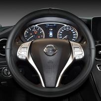for Nissan Qashqai J10 J11 J12 2006~ Dualis Rogue Sport PU Leather Car Steering Wheel Cover Fast Shipping Auto Accessories O Shape Black gray