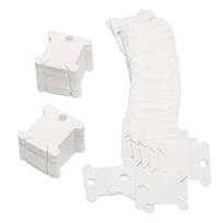 200pcs Hard Cardboard Floss Bobbins Thread Bobbin Needlework Tool Spool Holder for Cross Stitch Embroidery Cotton Thread DIY white