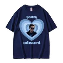 Twilight Team Edward Cullen Printed T-shirts Men Women Fashion Retro Short Sleeve T Shirt Casual 100% Cotton T-shirt Streetwear XXL juoda