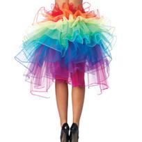 Rainbow Neon Tutu Sijonas Rave Party Dance Pusiau šurmulio Burlesque Sexy Clubwear One Size blue